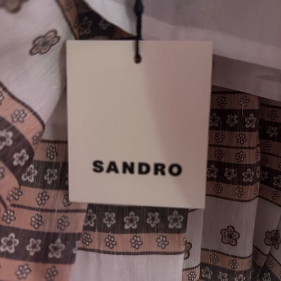 NYT SANDRO Ramata Linen & Silk Dress - Picture 8 of 10